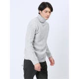 メランジ畦編 タートルニット | TAKA-Q MEN | 詳細画像16 