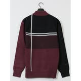 ふわもち 配色 モックネックニット | TAKA-Q MEN | 詳細画像24 