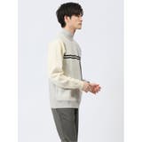 ふわもち 配色 モックネックニット | TAKA-Q MEN | 詳細画像4 