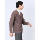 エステルヘリンボン Vネック ニットカーディガン | TAKA-Q MEN | 詳細画像4 