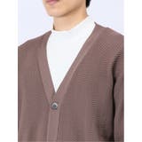 エステルヘリンボン Vネック ニットカーディガン | TAKA-Q MEN | 詳細画像8 
