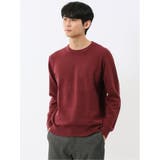 15ワイン | ウォッシャブル ストレッチ 天竺 クルーニット | TAKA-Q MEN