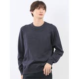 75紺 | ウォッシャブル ストレッチ 天竺 クルーニット | TAKA-Q MEN