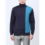 クロスストレッチ 配色切替 タートルニット | TAKA-Q MEN | 詳細画像24 