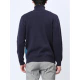 クロスストレッチ 配色切替 タートルニット | TAKA-Q MEN | 詳細画像26 