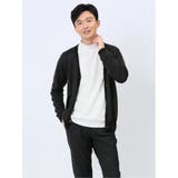 05黒 | クロスストレッチ Vネック ニットカーディガン | TAKA-Q MEN