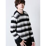 ウォッシャブル フェザー×モールボーダー クルーネックニット | TAKA-Q MEN | 詳細画像4