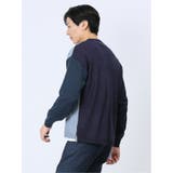カシミアタッチ パネルクルーニット&長袖Tシャツ アンサンブル | TAKA-Q MEN | 詳細画像2 
