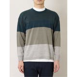 カシミアタッチ 切替クルーニット&長袖Tシャツ アンサンブル | TAKA-Q MEN | 詳細画像19 