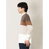 カシミアタッチ 切替クルーニット&長袖Tシャツ アンサンブル | TAKA-Q MEN | 詳細画像2 