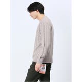ウォッシャブル グラデーションケーブル クルーネックニット | TAKA-Q MEN | 詳細画像12 