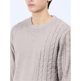 ウォッシャブル グラデーションケーブル クルーネックニット | TAKA-Q MEN | 詳細画像18 