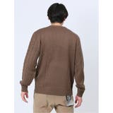 ウォッシャブル グラデーションケーブル クルーネックニット | TAKA-Q MEN | 詳細画像3 