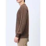 ウォッシャブル グラデーションケーブル クルーネックニット | TAKA-Q MEN | 詳細画像6 