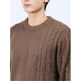 ウォッシャブル グラデーションケーブル クルーネックニット | TAKA-Q MEN | 詳細画像8 