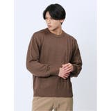 30茶 | ウォッシャブル グラデーションケーブル クルーネックニット | TAKA-Q MEN