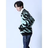 モヘアタッチ ゼブラ Vネック ニットカーディガン | TAKA-Q MEN | 詳細画像2