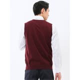 ウォッシャブル ウール混 寄せ柄 プルオーバーベスト | TAKA-Q MEN | 詳細画像3 