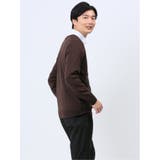 ふわもち パネルボーダー Vネックニット | TAKA-Q MEN | 詳細画像14 