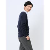 ふわもち 幾何学ジャガード Vネックニット | TAKA-Q MEN | 詳細画像14 