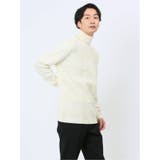 ふわもち チェックジャガード タートルネックニット | TAKA-Q MEN | 詳細画像4 