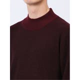ふわもち ワッフルジャガード モックネックニット | TAKA-Q MEN | 詳細画像19 