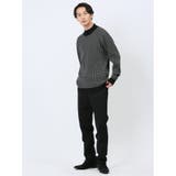 ふわもち ワッフルジャガード モックネックニット | TAKA-Q MEN | 詳細画像5 