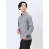 ふわもち ヘリンボンジャガード ハーフZIPニット | TAKA-Q MEN | 詳細画像2 