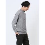 ふわもち ヘリンボンジャガード ハーフZIPニット | TAKA-Q MEN | 詳細画像4 