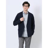 75紺 | ウォッシャブル 綿混ニット ジャケット | TAKA-Q MEN