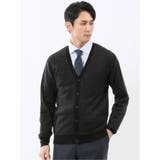 06グレー | ウォッシャブル ウール混カルゼ柄 ニットカーディガン | TAKA-Q MEN