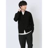 05黒 | ウォッシャブル ウール混 スタンド ニットカーディガン | TAKA-Q MEN