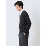 ウォッシャブル ウール混 ジャガード Vネックニット | TAKA-Q MEN | 詳細画像14 