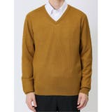 ウォッシャブル ウール混 ジャガード Vネックニット | TAKA-Q MEN | 詳細画像30 