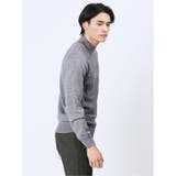 ウォッシャブル ウール混リンクスダイヤ モックネックニット | TAKA-Q MEN | 詳細画像16 