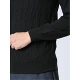 ウォッシャブル ウール混リンクスダイヤ モックネックニット | TAKA-Q MEN | 詳細画像31 