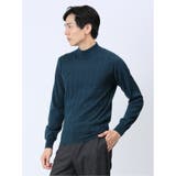 ウォッシャブル ウール混リンクスダイヤ モックネックニット | TAKA-Q MEN | 詳細画像33 