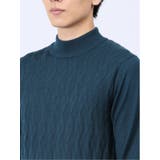 ウォッシャブル ウール混リンクスダイヤ モックネックニット | TAKA-Q MEN | 詳細画像39 