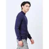 ウォッシャブル ウール混リンクスダイヤ モックネックニット | TAKA-Q MEN | 詳細画像4 