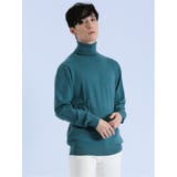 60緑 | ミドルゲージ タートルネック ニット | TAKA-Q MEN
