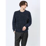 モールチェック柄 クルーネックニット | TAKA-Q MEN | 詳細画像1 