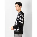 ウォッシャブル 柄切替 クルーニット | TAKA-Q MEN | 詳細画像2 