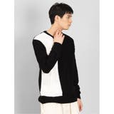 ウォッシャブル 編地切替 Vネックニット | TAKA-Q MEN | 詳細画像14 