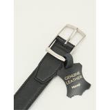 05黒 | 姫路レザー サフィアーノ 型押し ベルト | TAKA-Q MEN