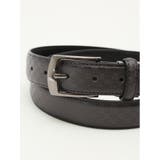 市松型押し シングルピンベルト | TAKA-Q MEN | 詳細画像5 