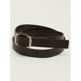 35こげ茶 | ピンレス レザー ナローベルト | TAKA-Q MEN