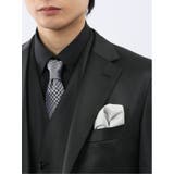 シルク混 四面 パネルチーフ | TAKA-Q MEN | 詳細画像1 