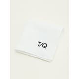 01白 | 今治タオルハンカチ 無地ロゴ刺繍 | TAKA-Q MEN