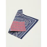 10赤 | プリントバンダナ 額縁フラワー | TAKA-Q MEN