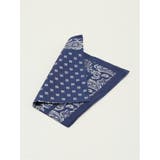 75紺 | プリントバンダナ 額縁切替 | TAKA-Q MEN